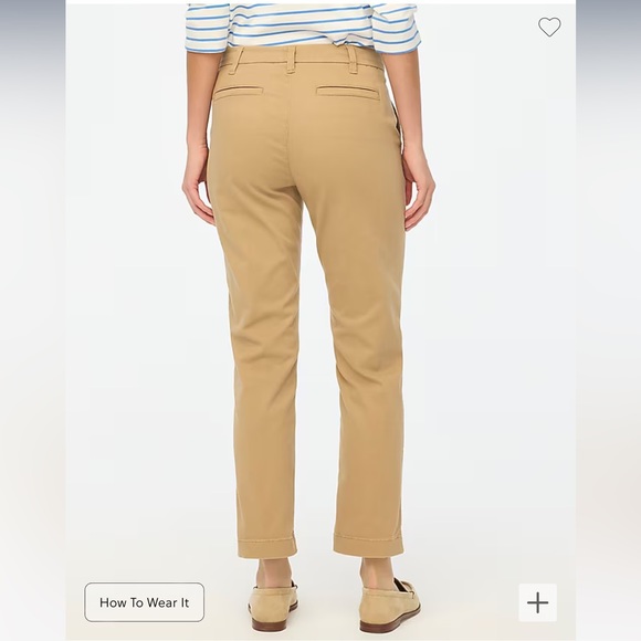 J. Crew High-Rise Girlfriend Chino Pant 6 | Camel | NEW - Picture 2 of 6